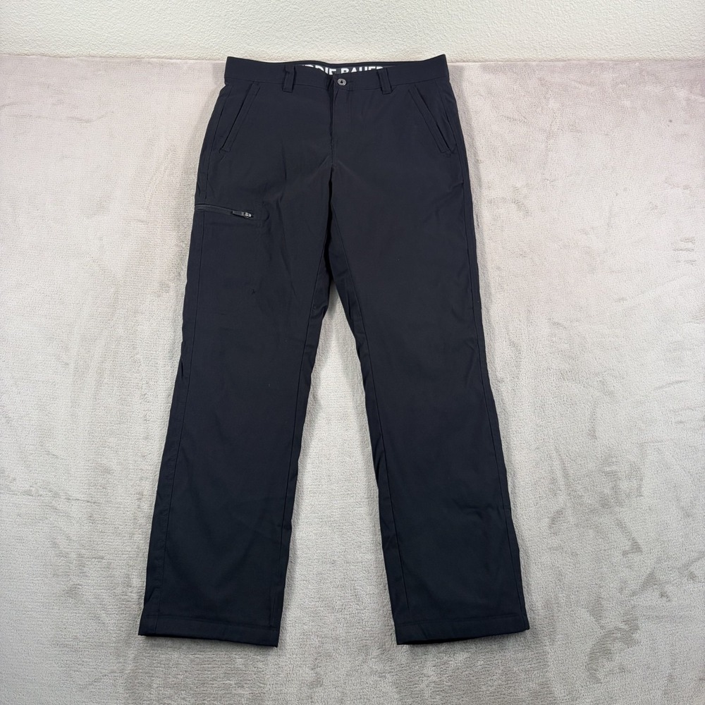 Eddie Bauer Rainier Fleece Lined Pants in Black Men Fits 32x31 Hiking NWOT